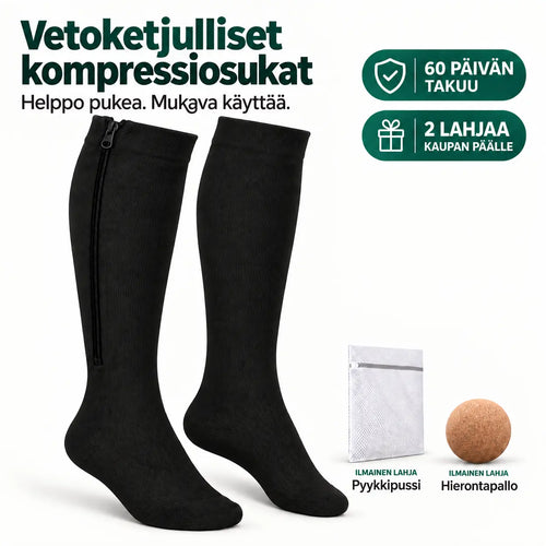 Vetoketjulliset kompressiosukat