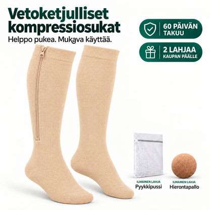 Vetoketjulliset kompressiosukat