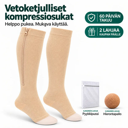 Vetoketjulliset kompressiosukat
